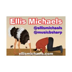 Whimsical Matte Horizontal Posters - Fun Ostrich Design by Ellis Michaels